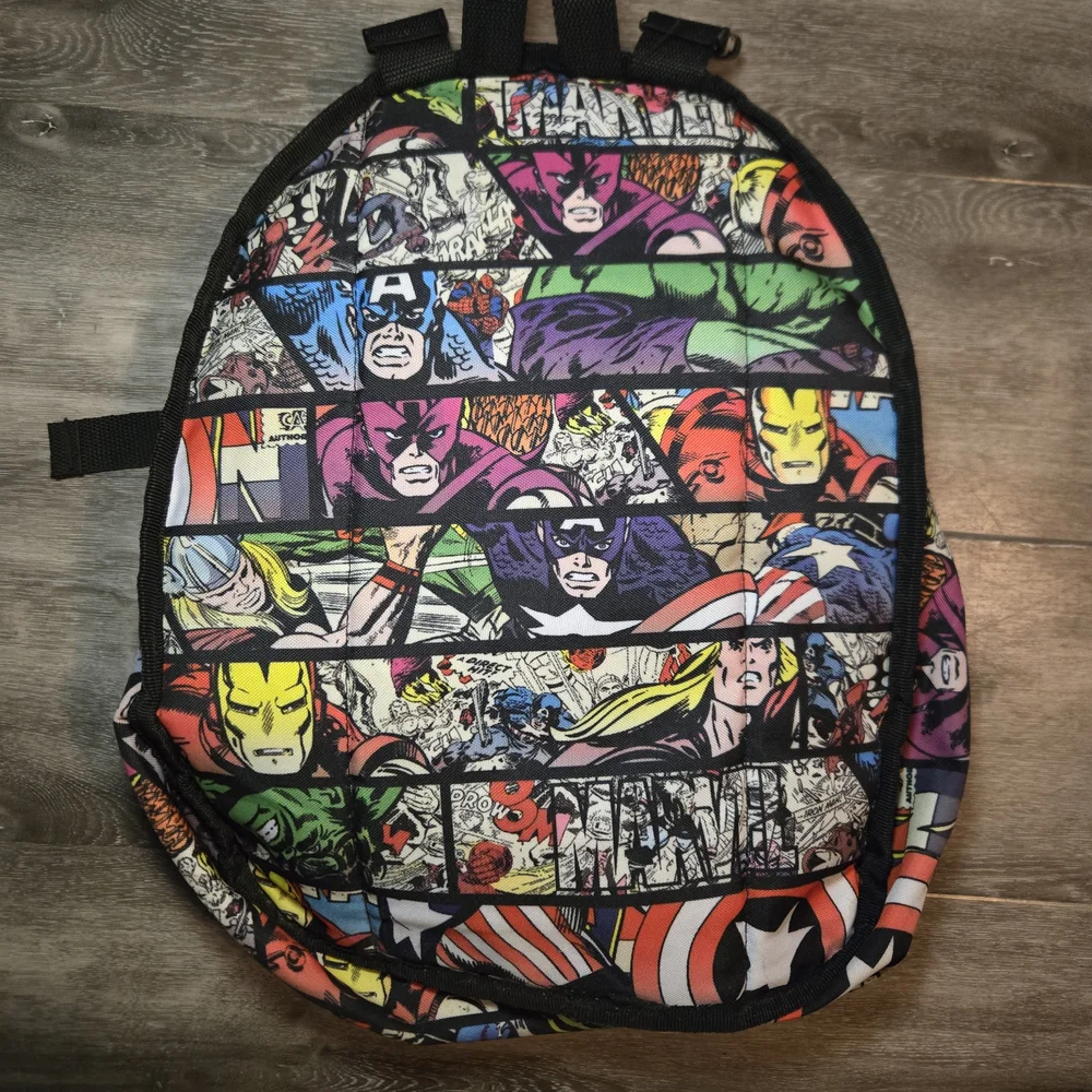 Marvel Comic Print reverisble‎ Backpack-- please read